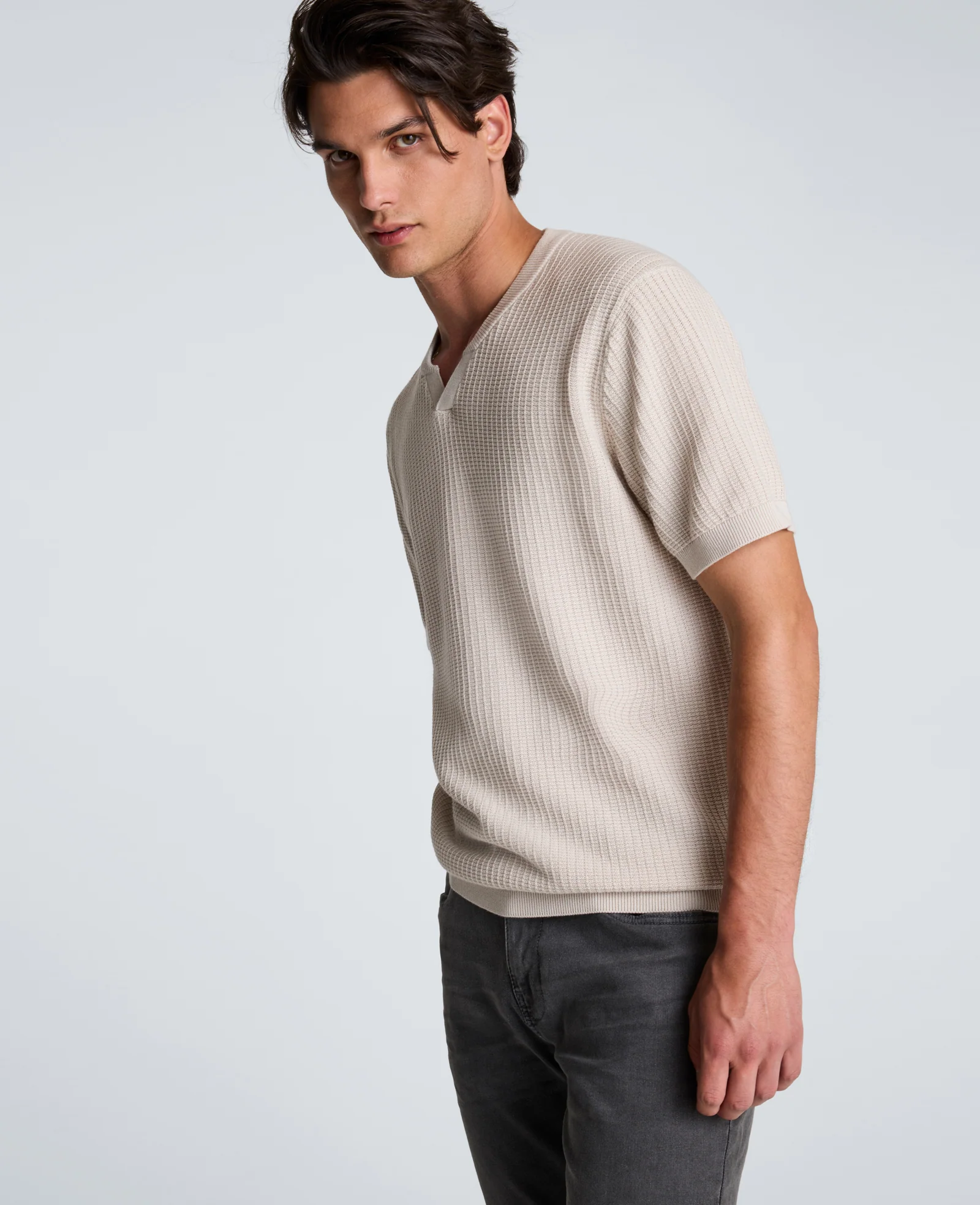 Johnny Collar Henley Sweater - Image 3
