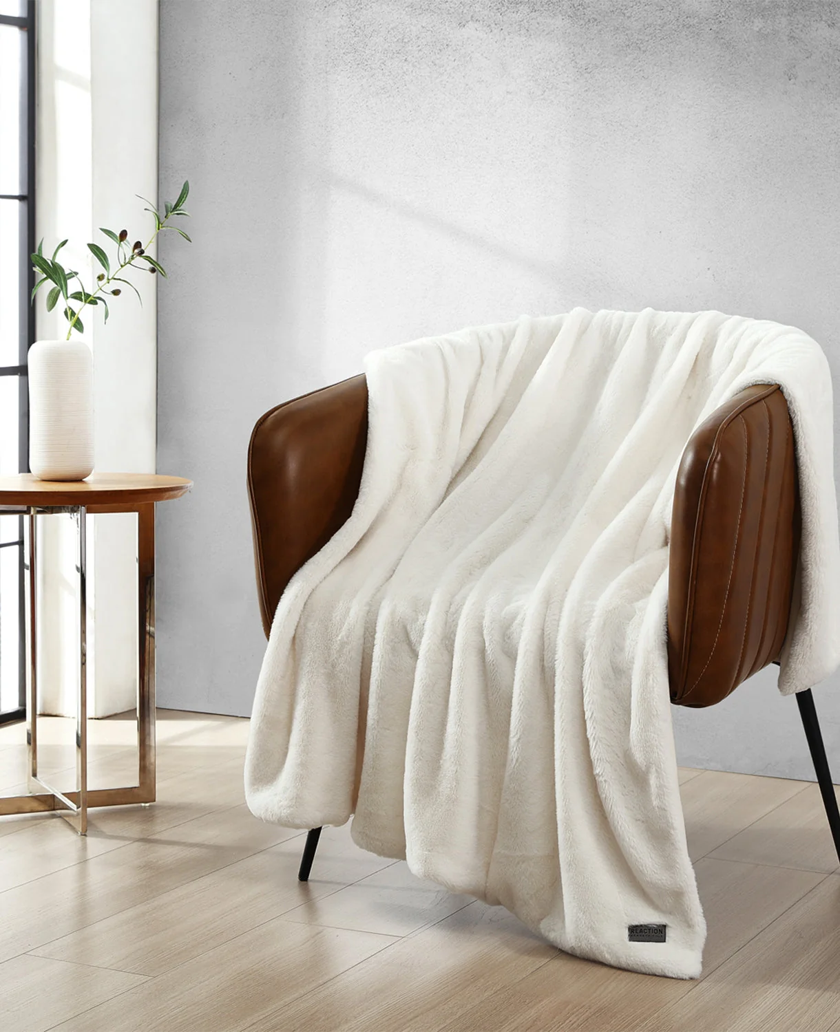 Faux Fur Solid Throw Blanket