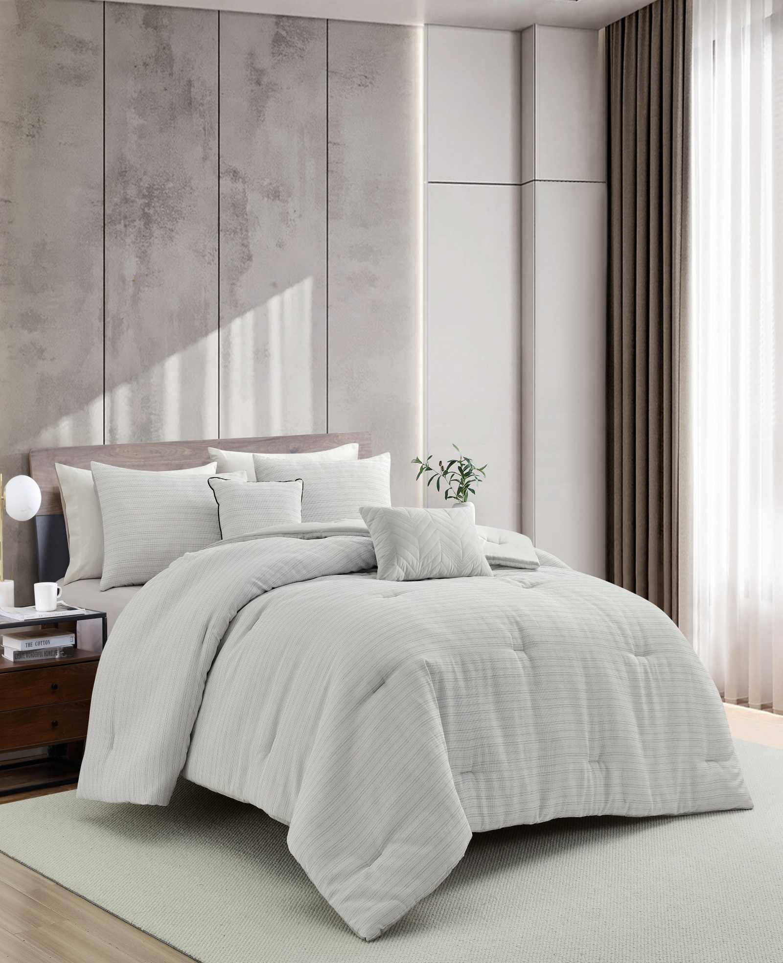 Space Dye Grid Comforter Set - Image 2