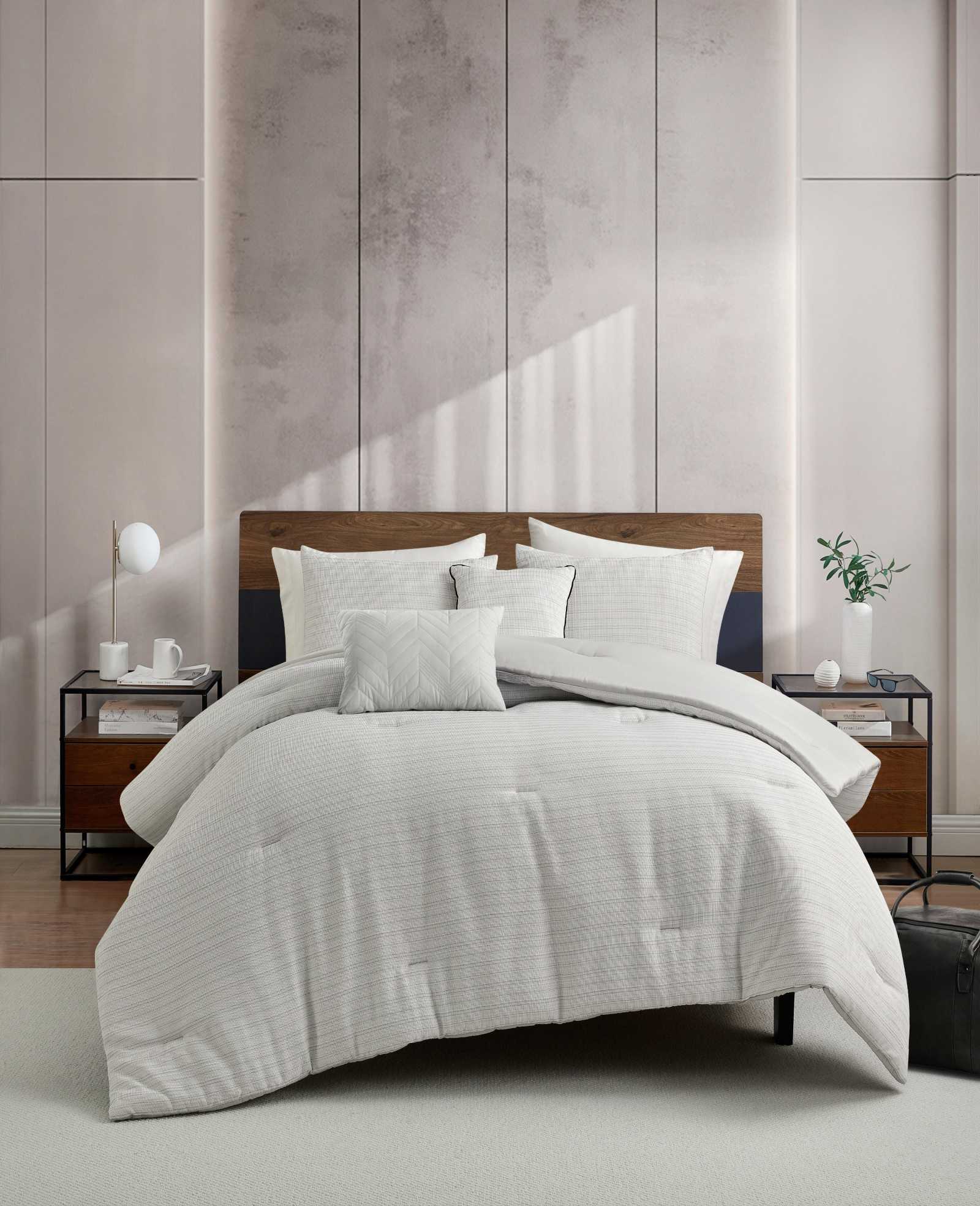 Space Dye Grid Comforter Set - Image 8
