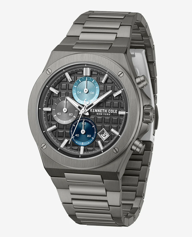 Dress Sport Chronograph Multi Tone Dial Stainless Steel Bracelet Watch - Image 4