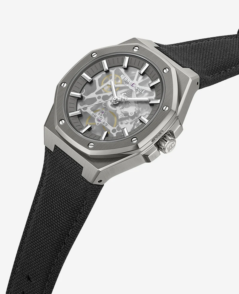 Skeleton Automatic Nylon Strap Watch - Image 2