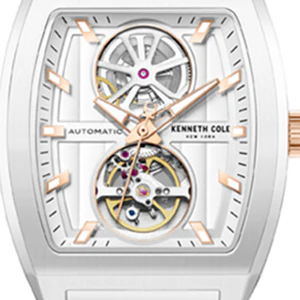 Skeleton Automatic Two-Tone Stainless Steel Bracelet Watch - Image 6