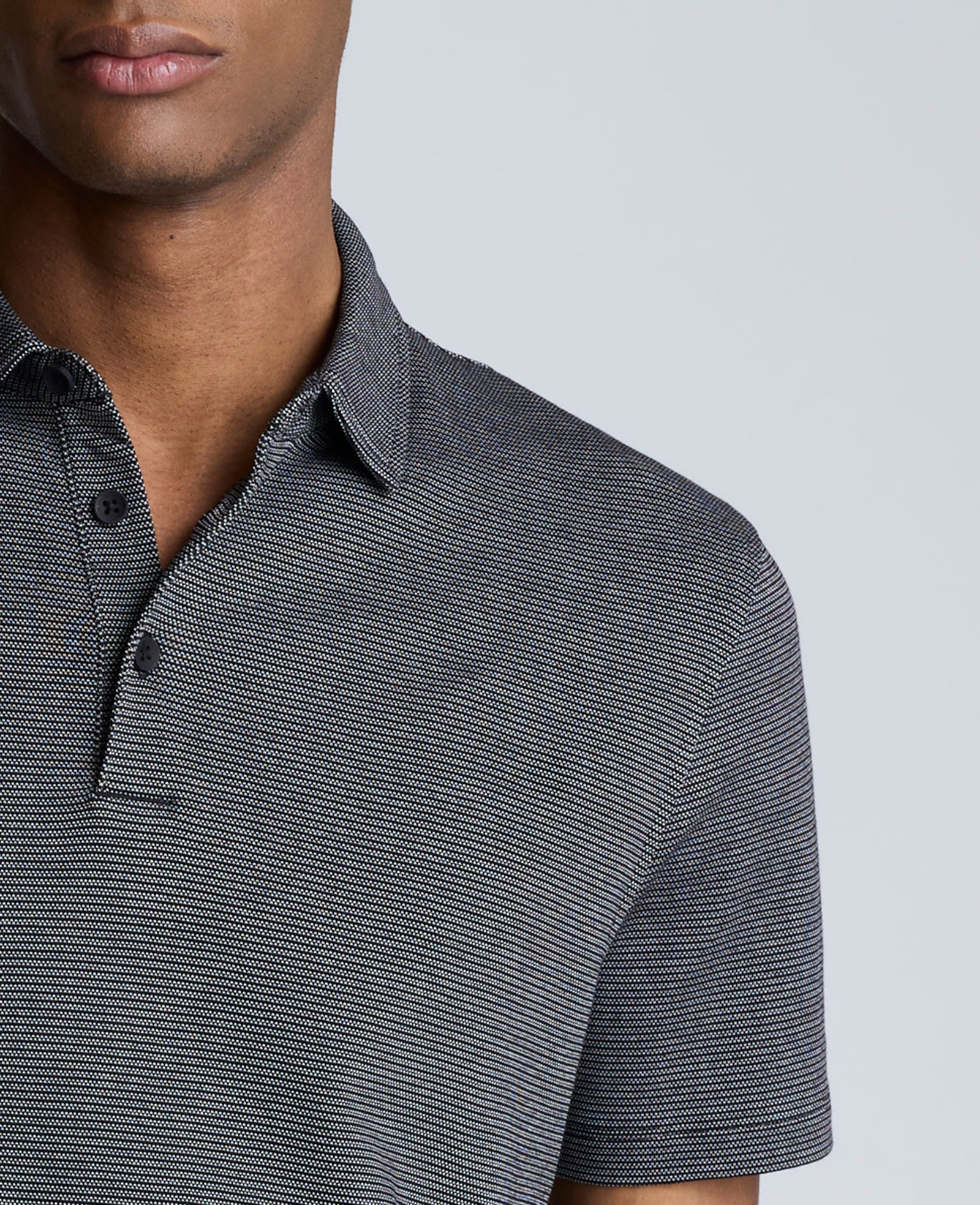 Knit Two-Toned Button Polo - Image 5
