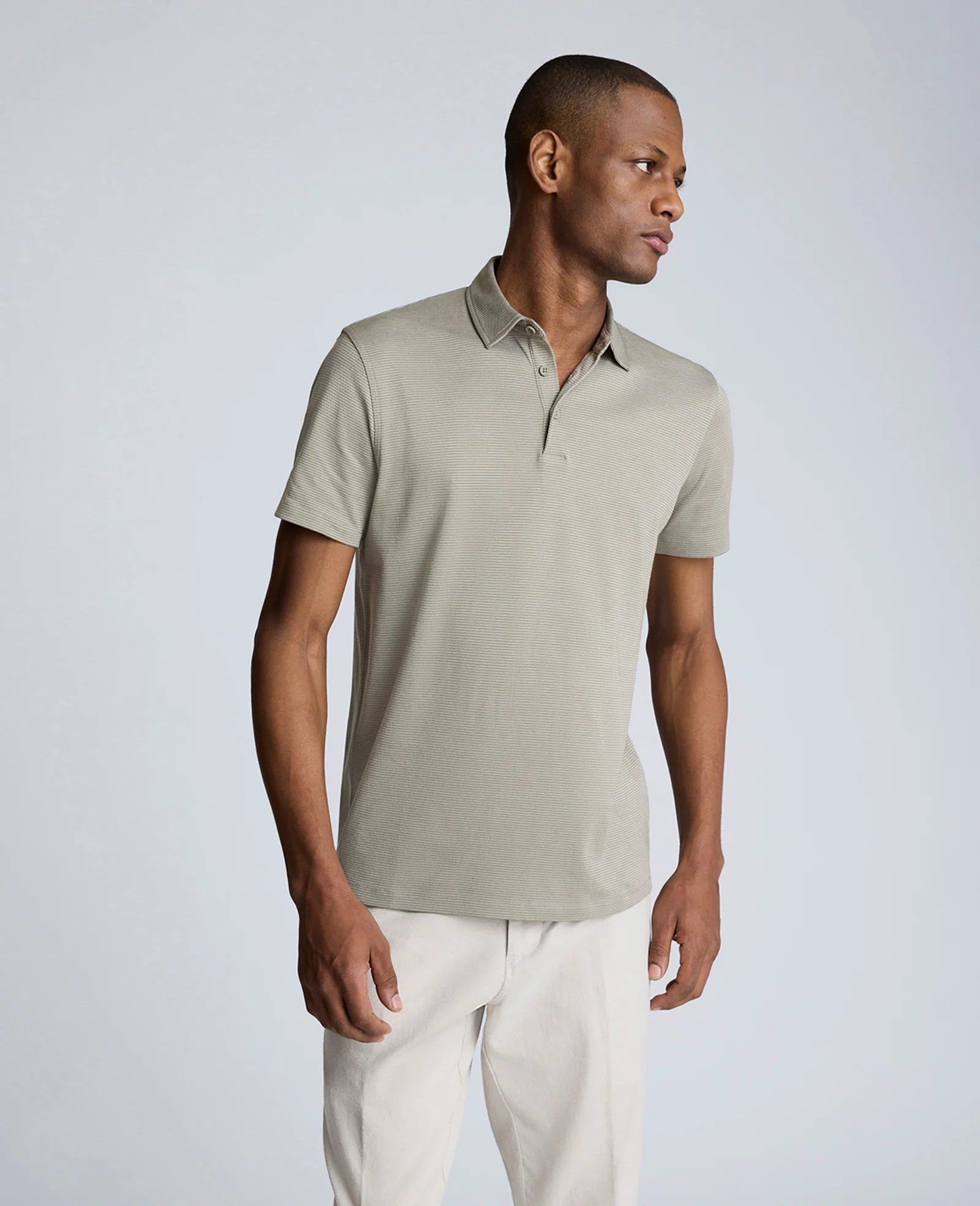 Knit Two-Toned Button Polo - Image 3