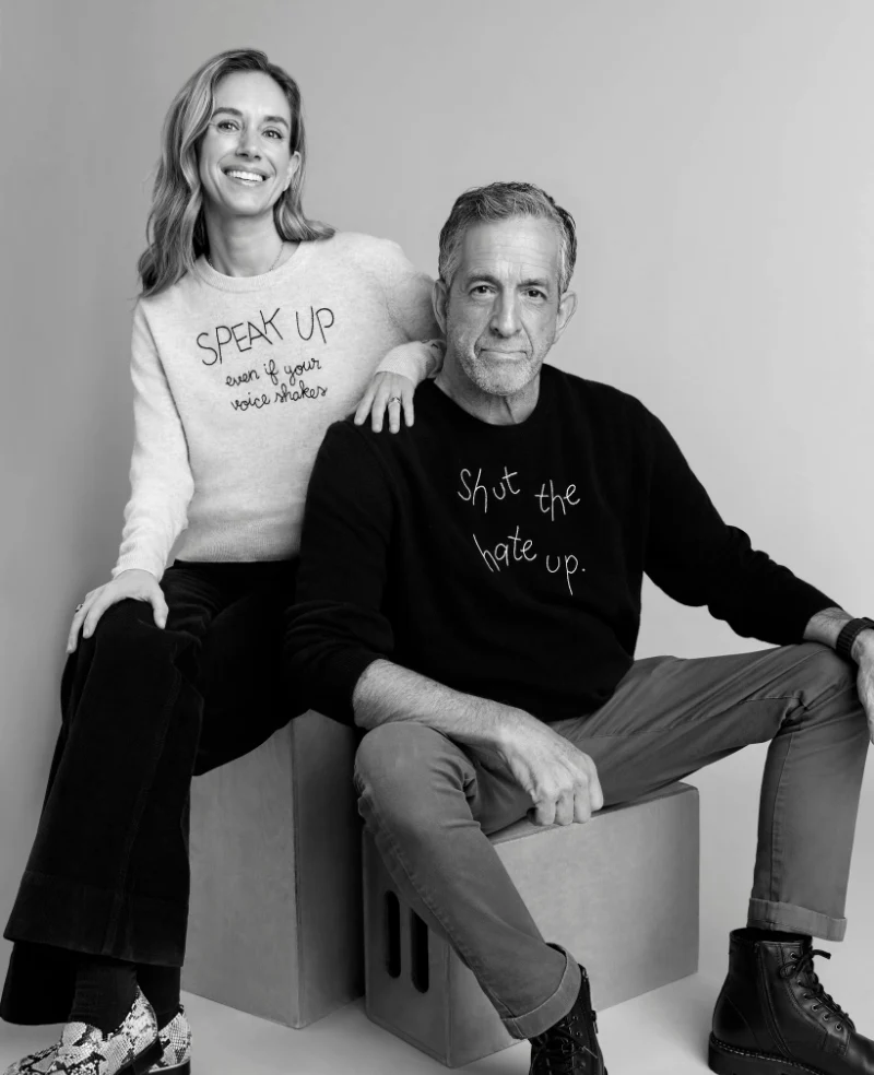 Lingua Franca Shut The Hate Up Unisex Cashmere Crewneck Sweater - Image 7