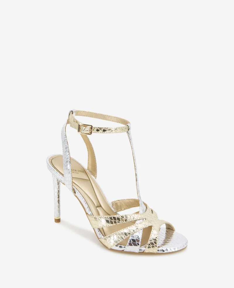Liona Metallic Embossed Snake Heel - Image 3