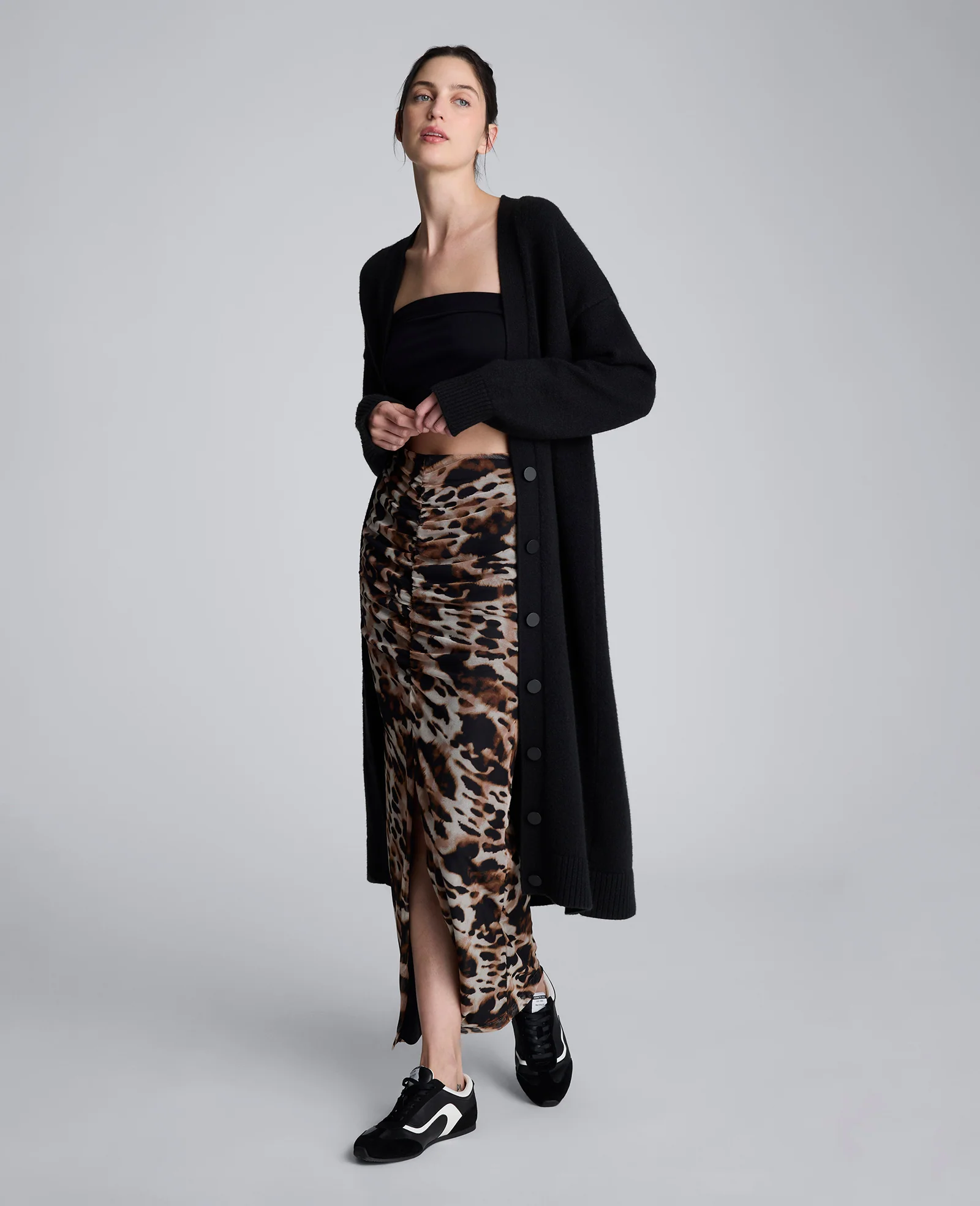 Long Button Front Cardigan Duster - Image 5