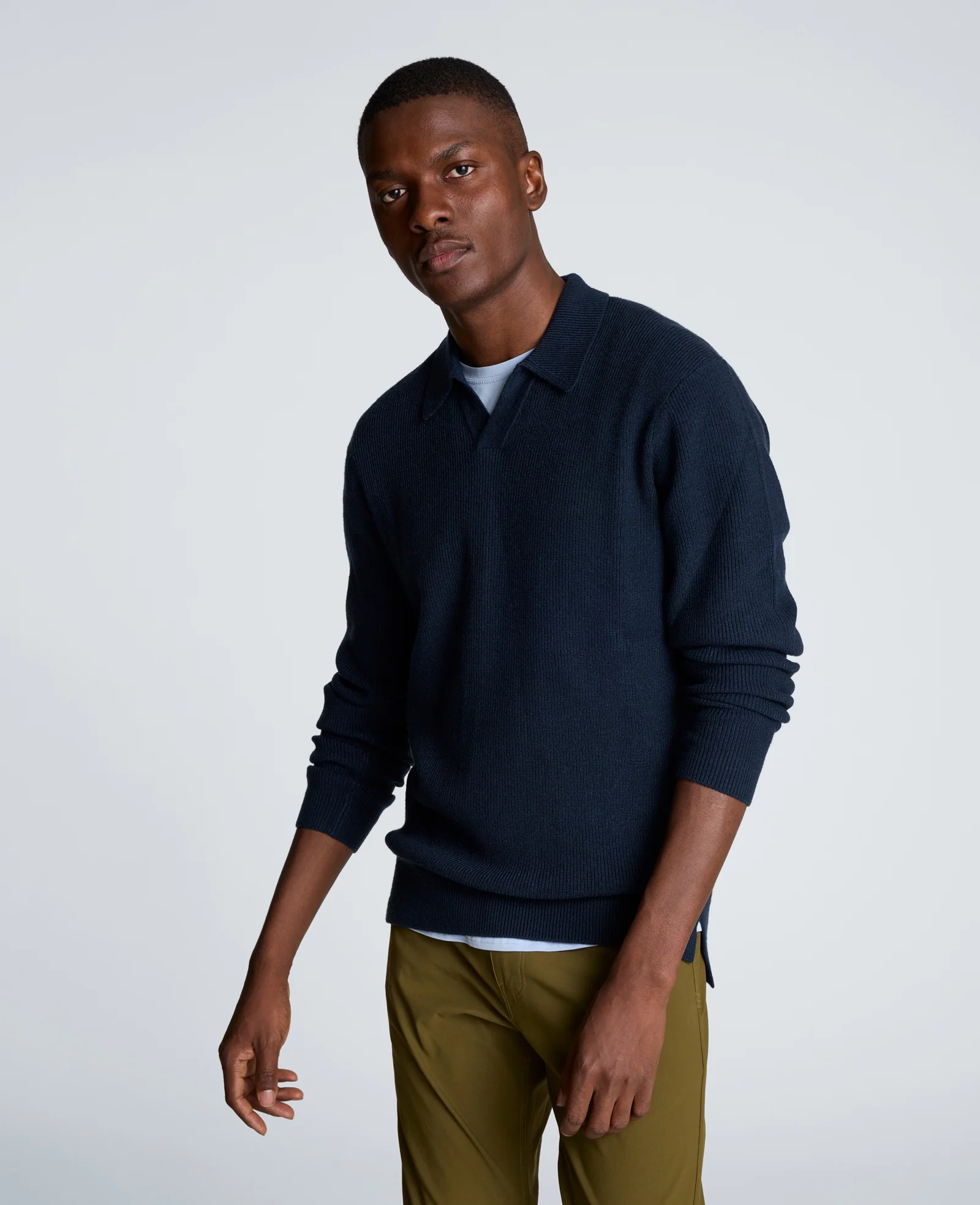 Long Sleeve Johnny Collar Polo - Image 3