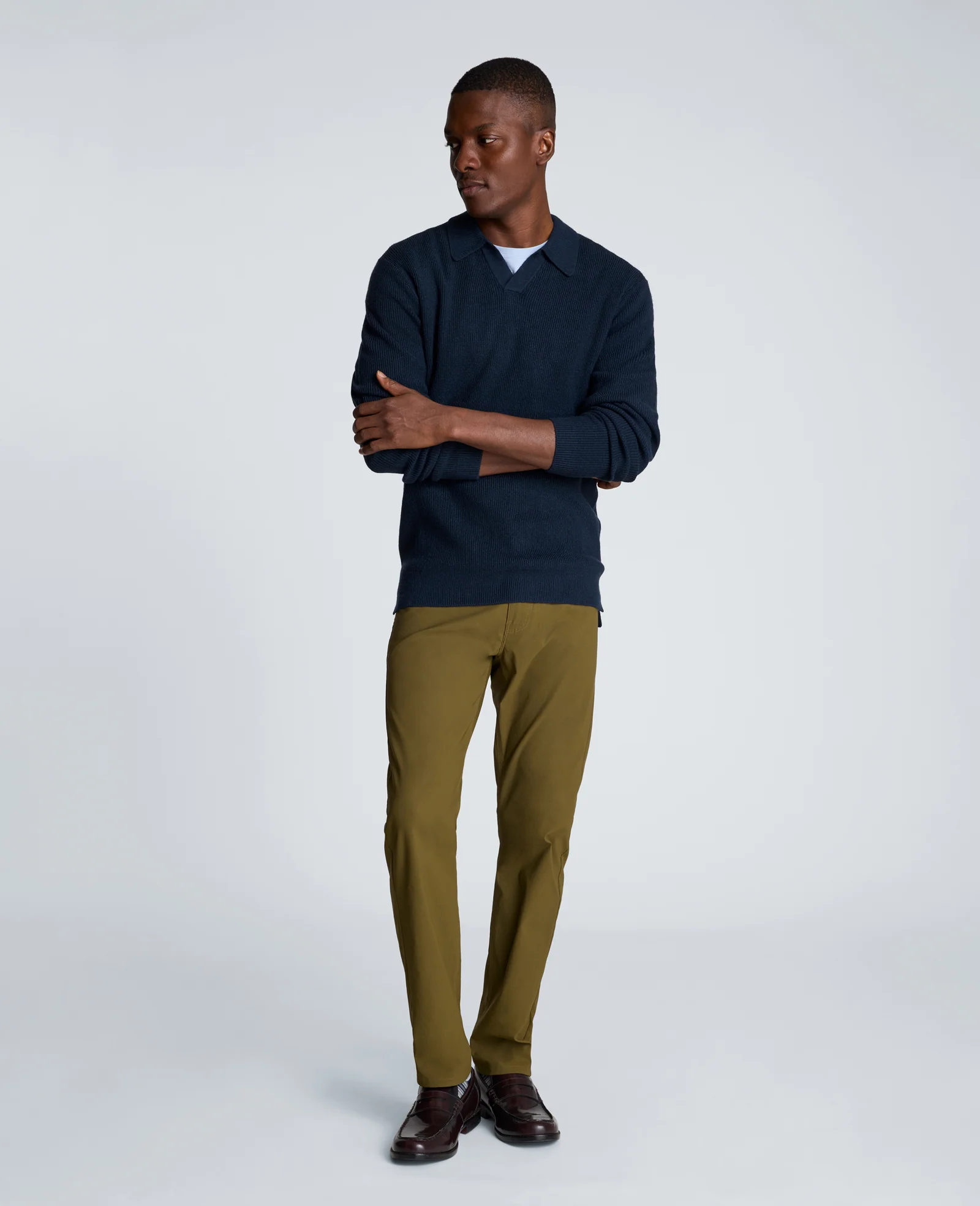 Long Sleeve Johnny Collar Polo - Image 4