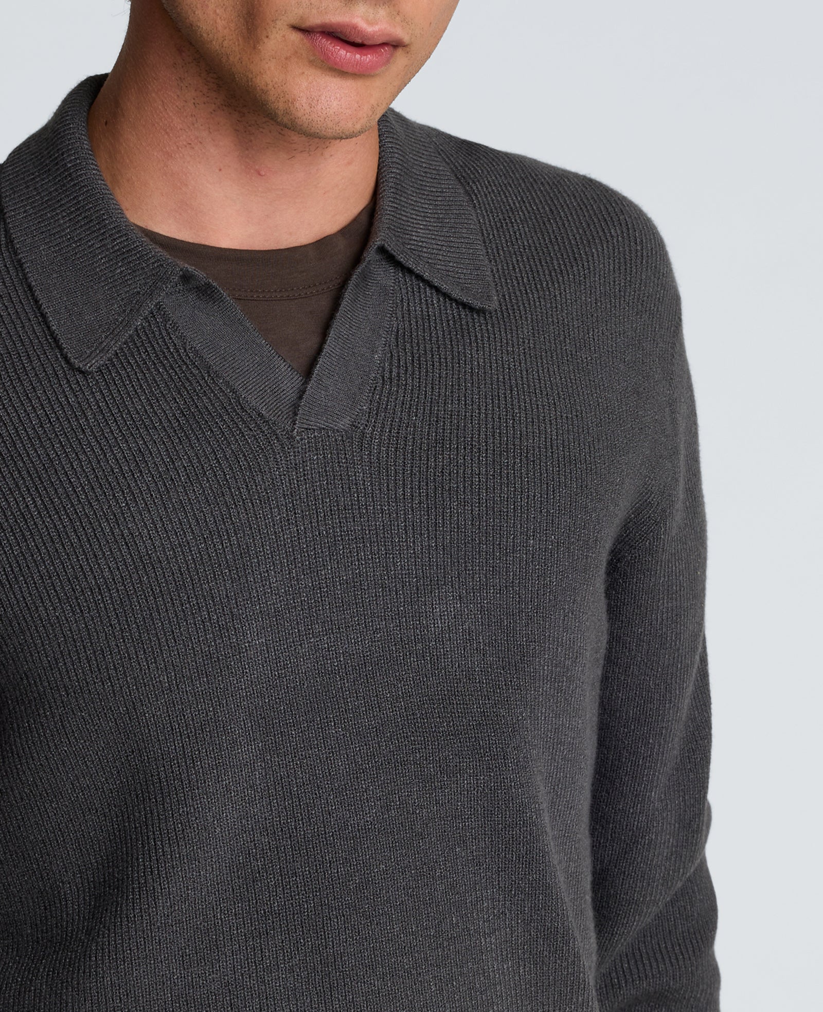 Long Sleeve Johnny Collar Polo - Image 4