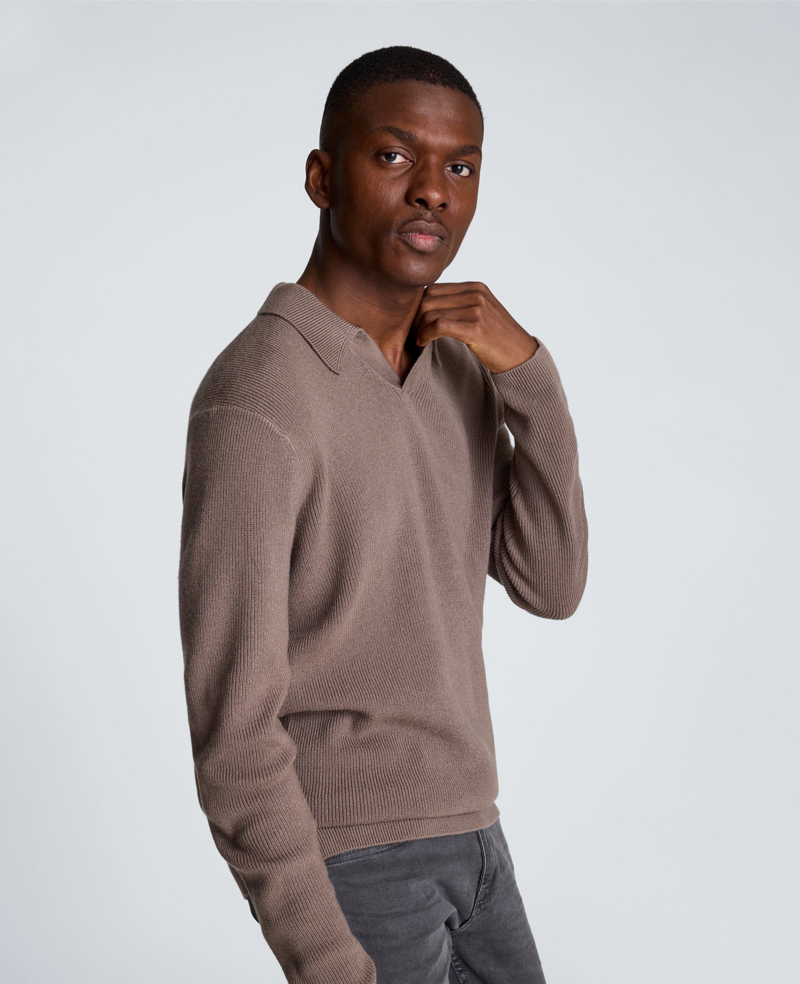 Long Sleeve Johnny Collar Polo - Image 3