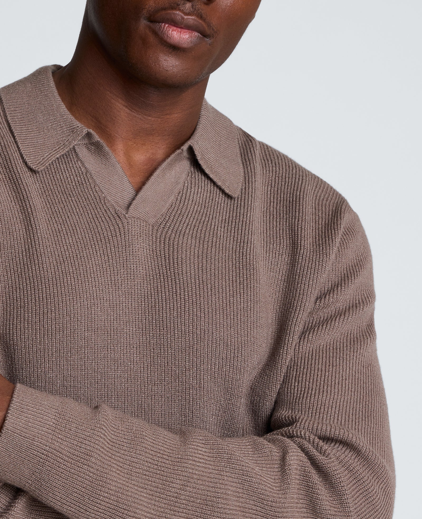 Long Sleeve Johnny Collar Polo - Image 5