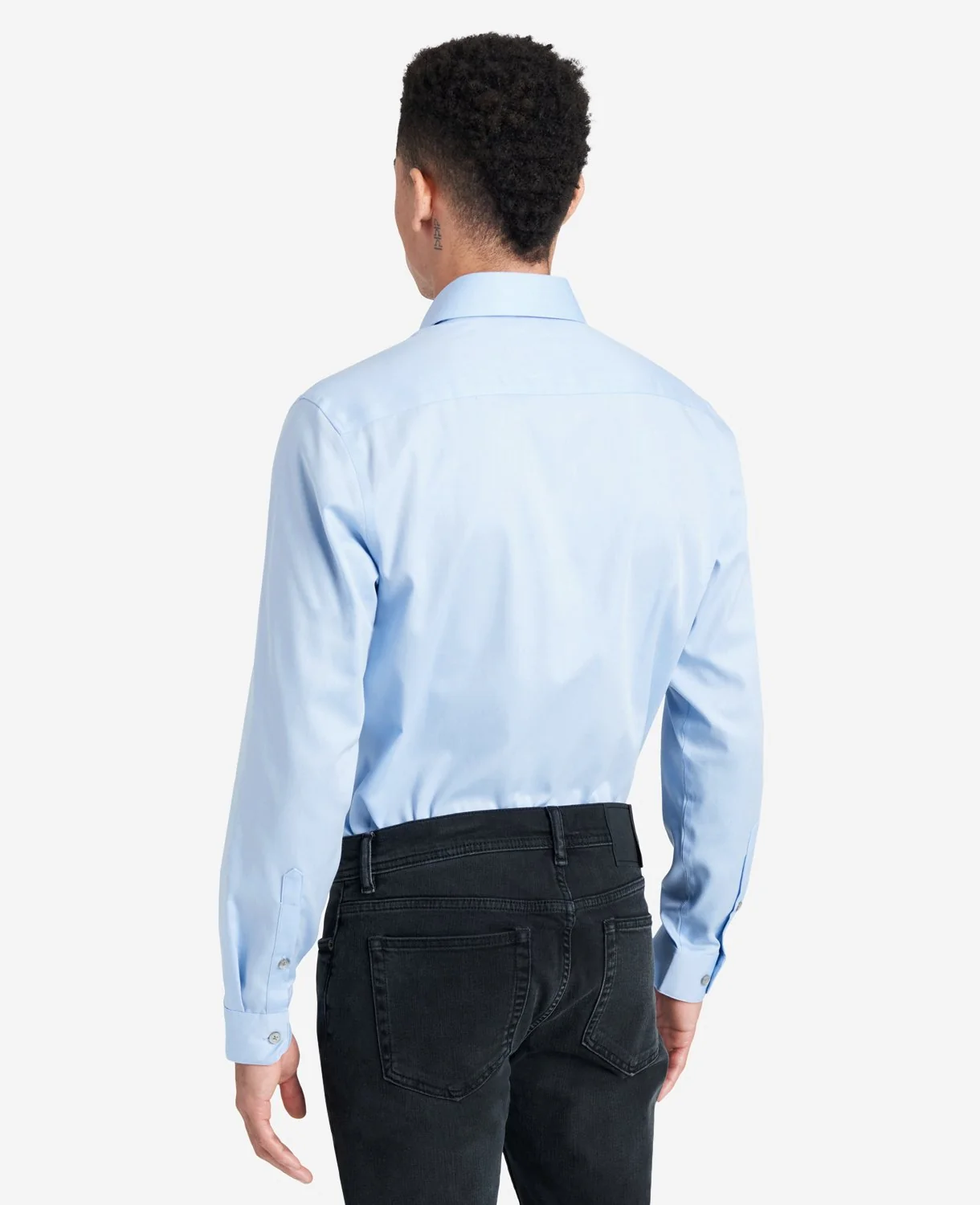 Slim-Fit Button-Down Stretch Dress Shirt with TEK FIT - Image 4