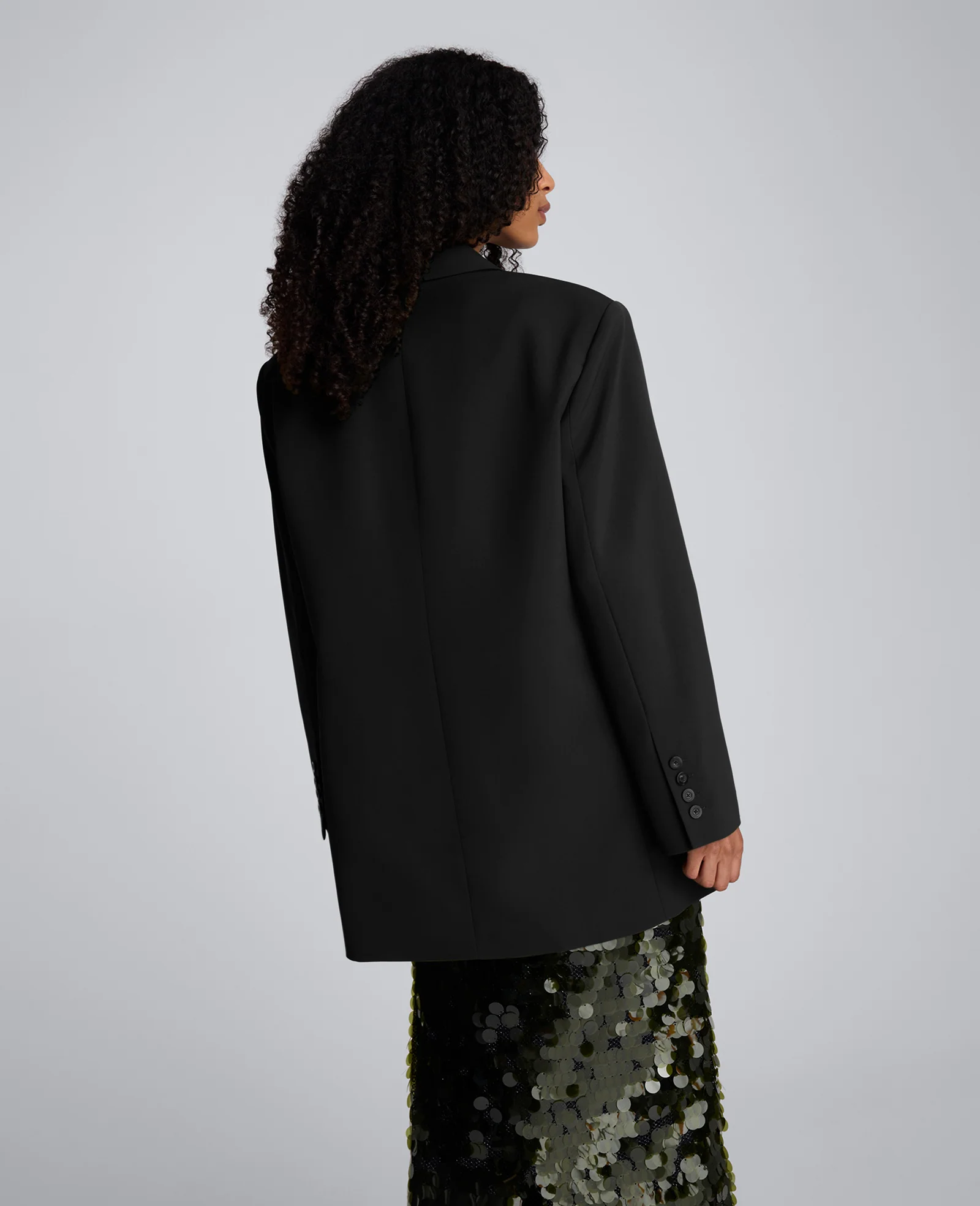 Luxe Twill Three Button Boyfriend Blazer - Image 2