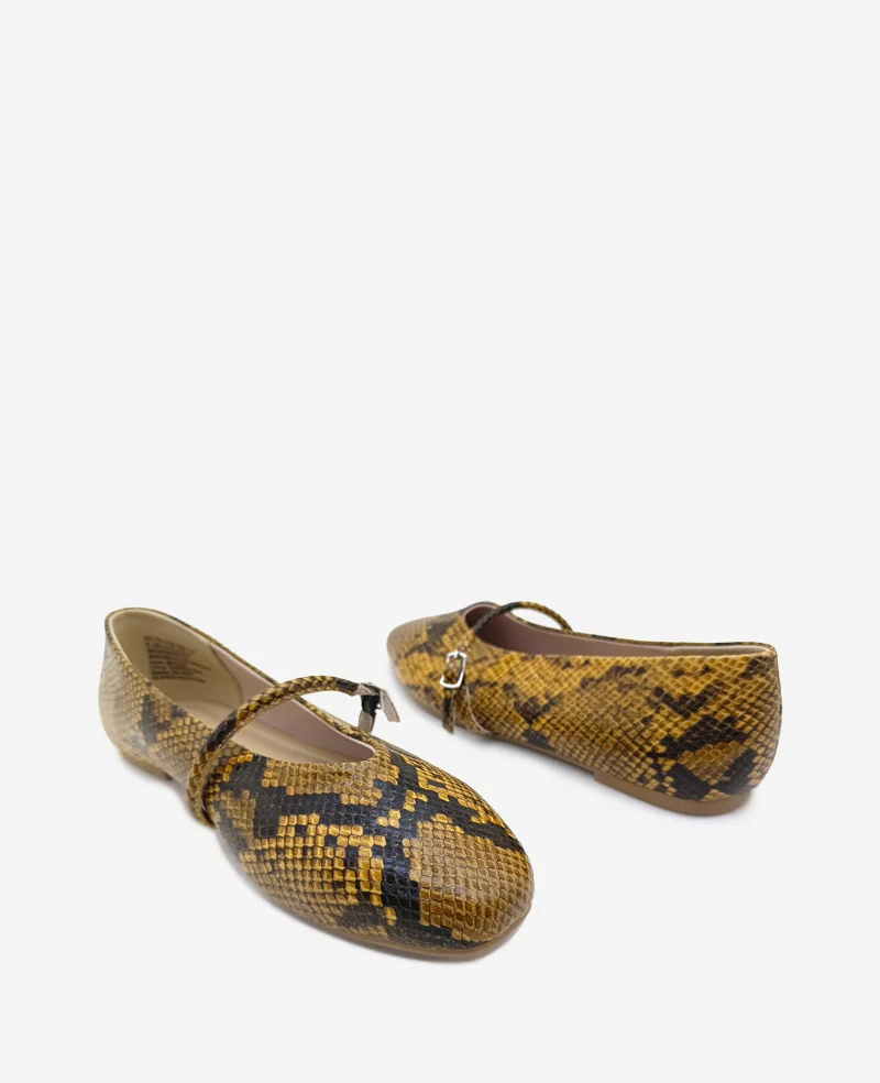 Magnolia Snakeskin Leather Ballet Flat - Image 2