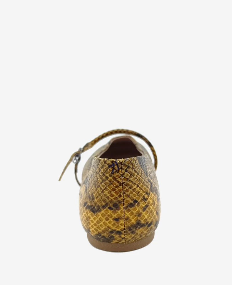Magnolia Snakeskin Leather Ballet Flat - Image 3