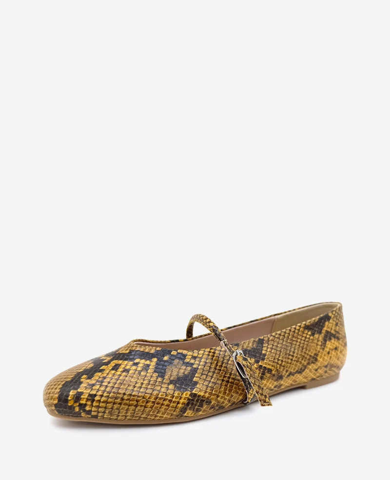 Magnolia Snakeskin Leather Ballet Flat - Image 4