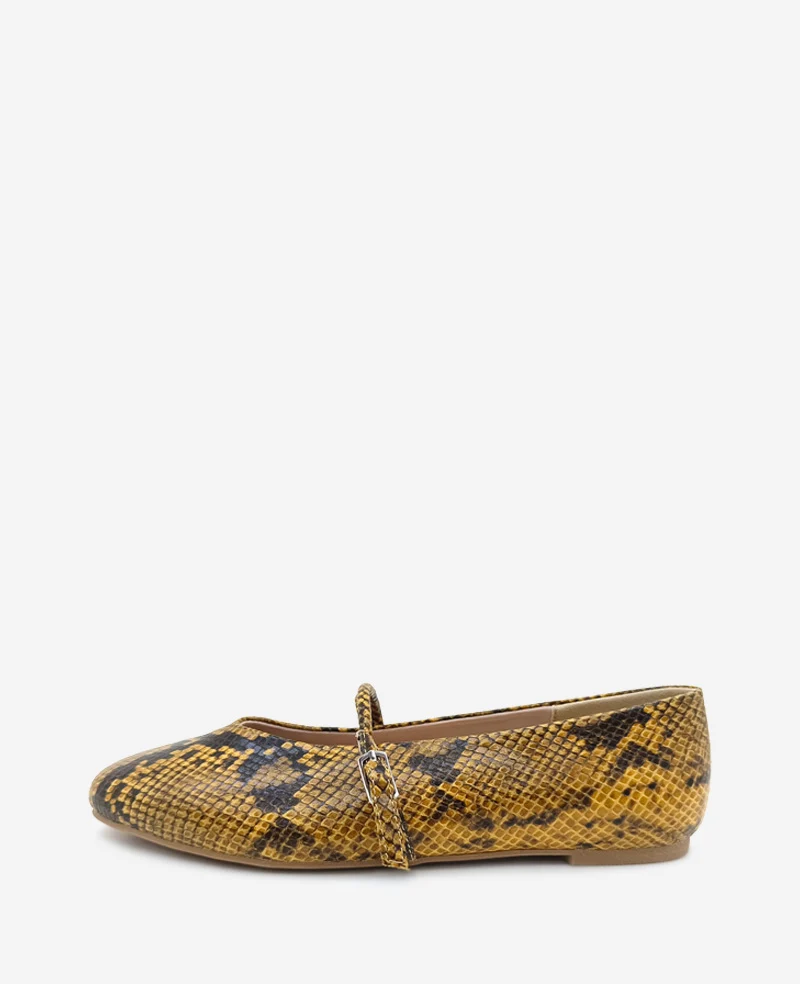 Magnolia Snakeskin Leather Ballet Flat - Image 8