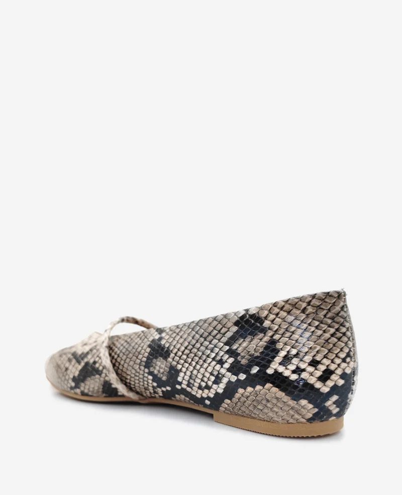 Magnolia Snakeskin Leather Ballet Flat - Image 4