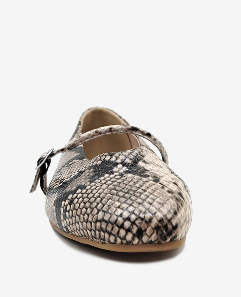 Magnolia Snakeskin Leather Ballet Flat - Image 5