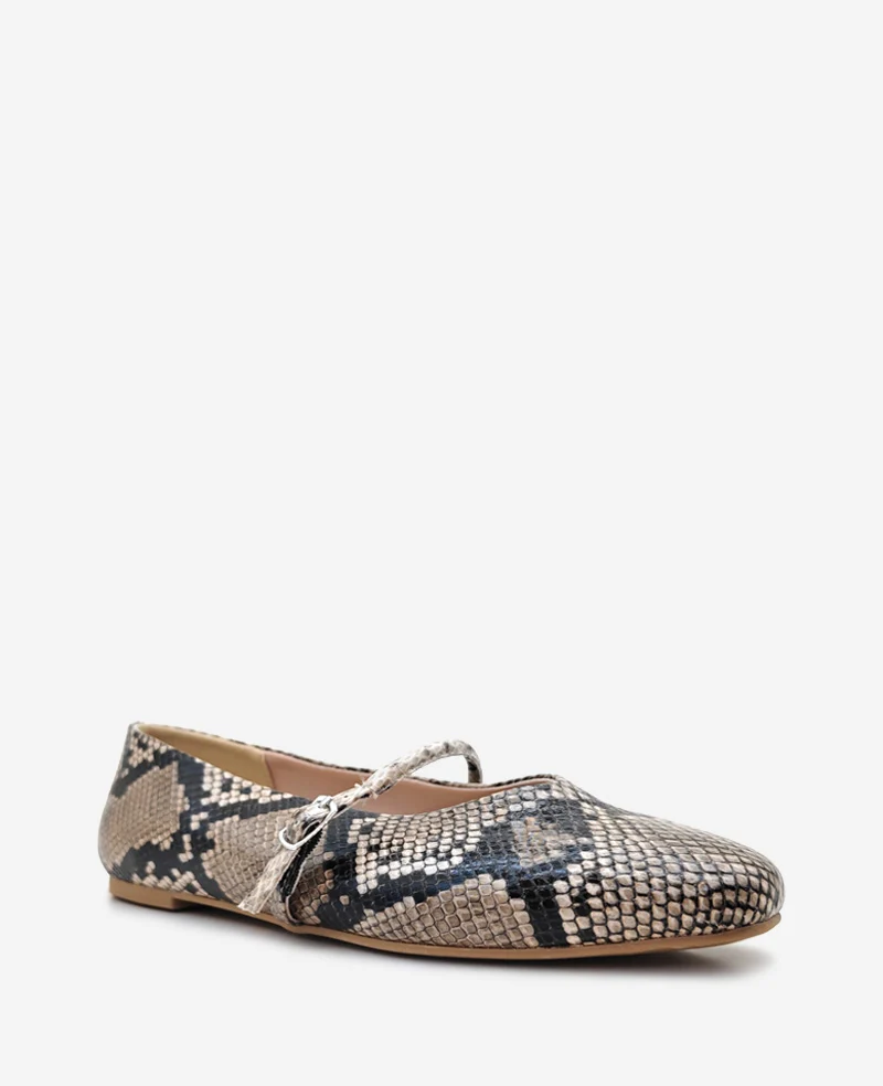Magnolia Snakeskin Leather Ballet Flat - Image 6