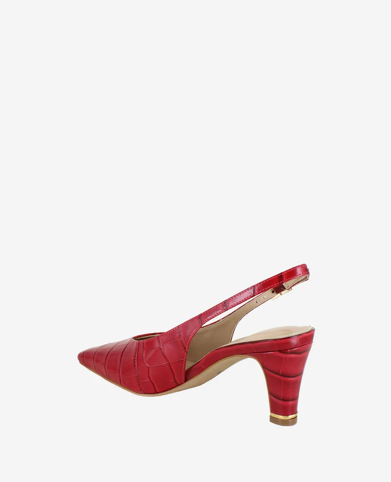 Meilani Embossed Croco Point Toe Slingback - Image 3