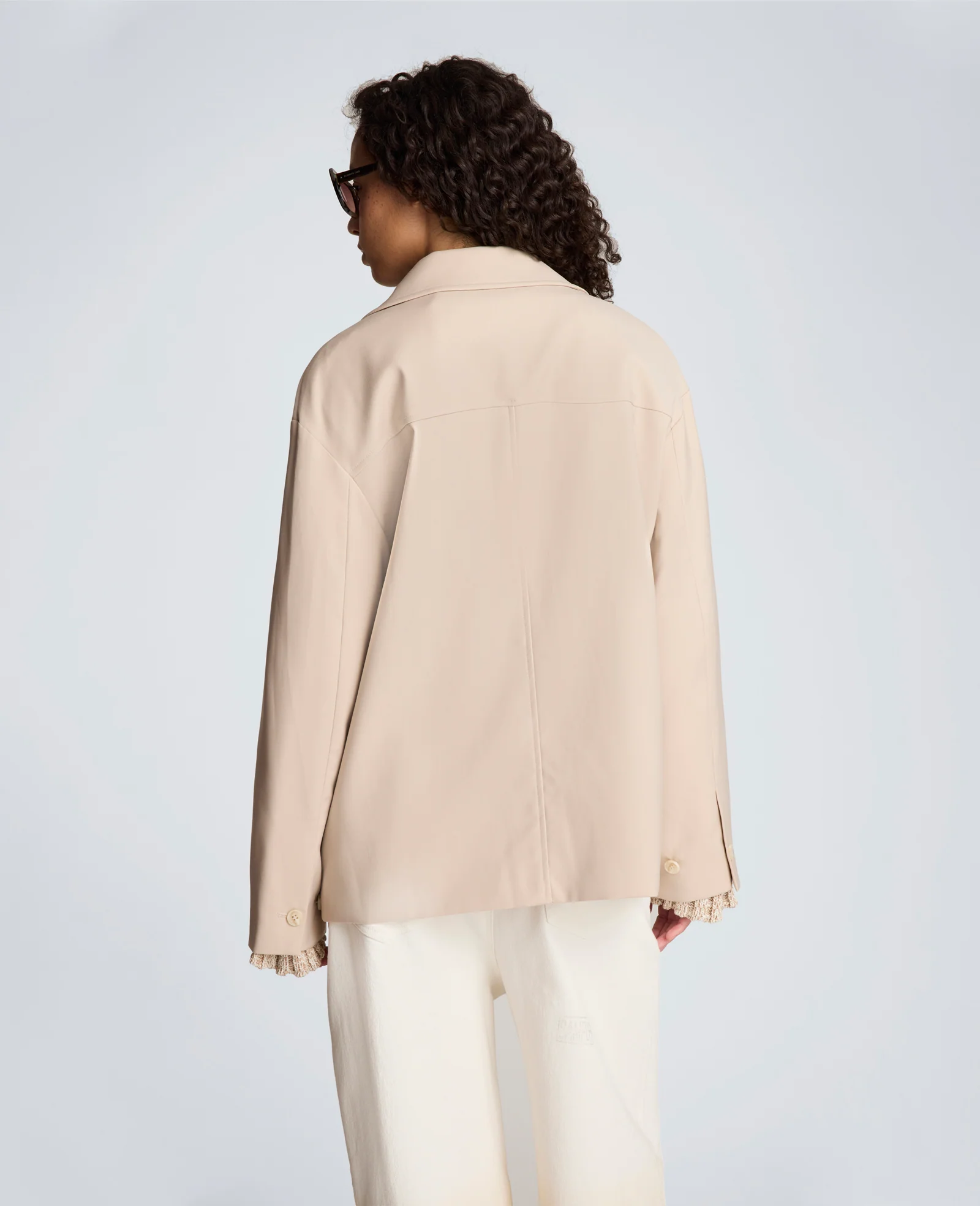 Melange Twill Multi Pocket Jacket with Notch Collar - Image 2