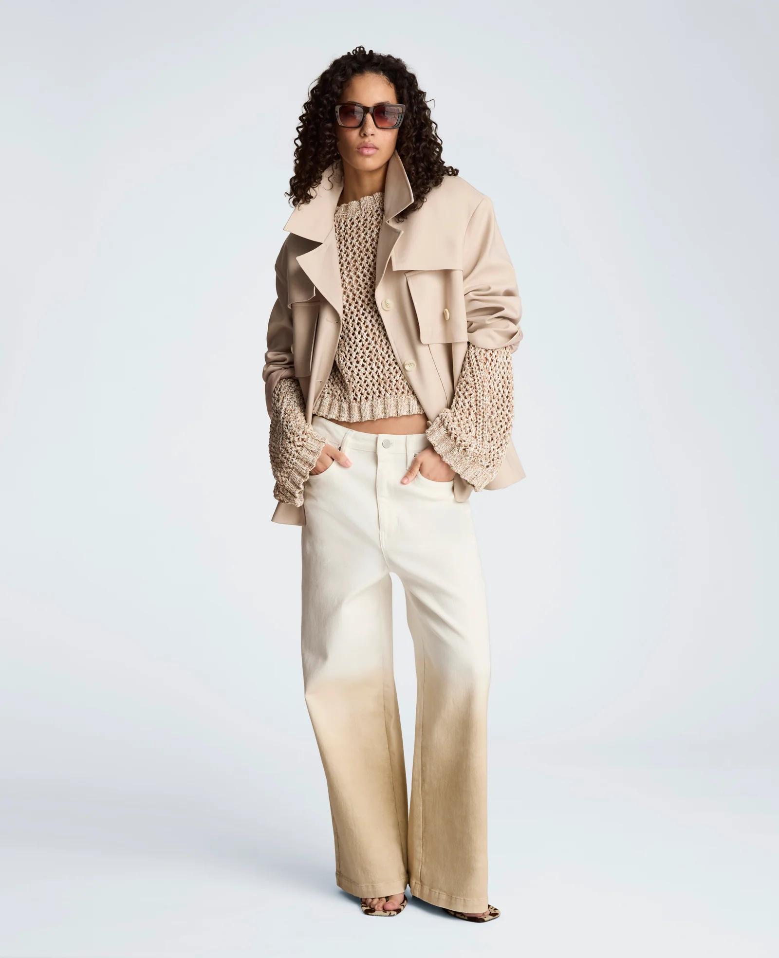 Melange Twill Multi Pocket Jacket with Notch Collar - Image 5