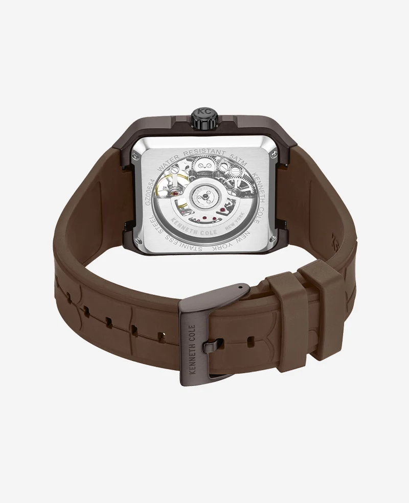Skeleton Automatic Silicone Watch - Image 3