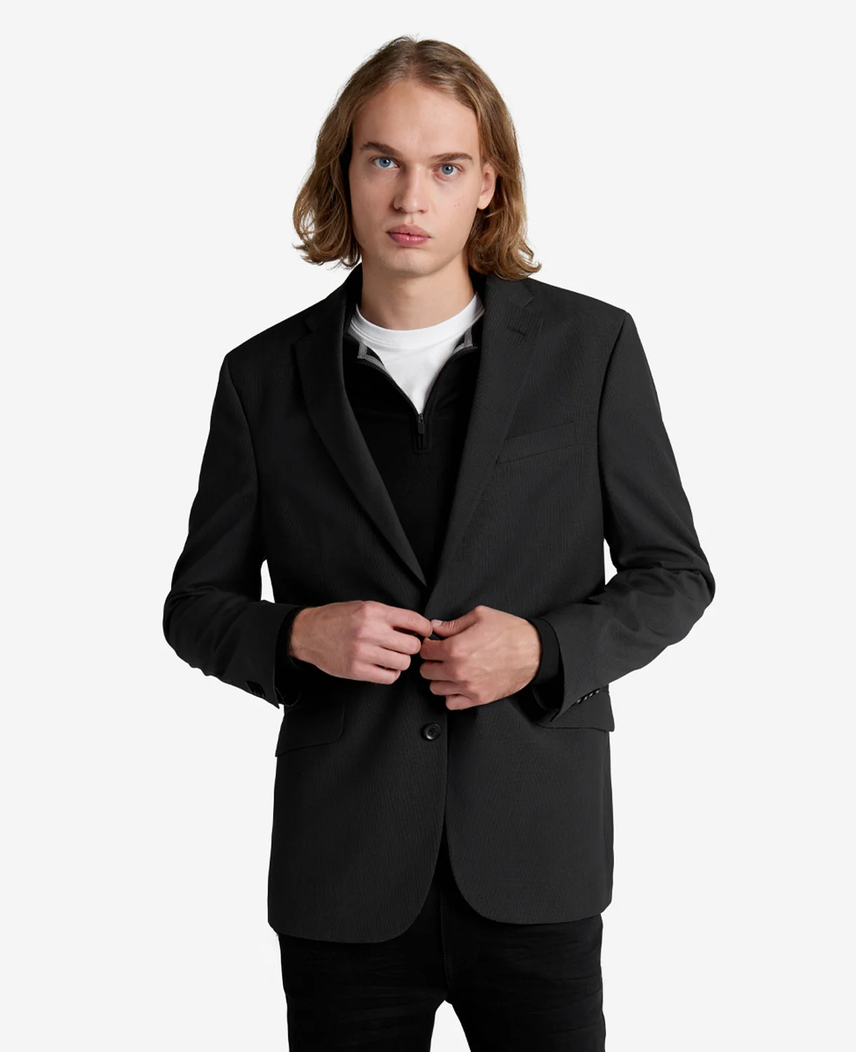 Slim-Fit Mini Grid Suit Separate Sport Coat - Image 4
