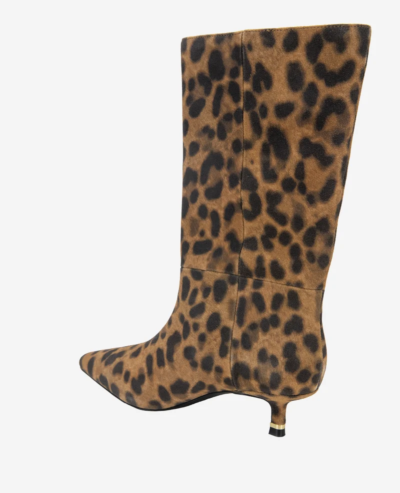 Meryl Suede Leopard Bootie - Image 4