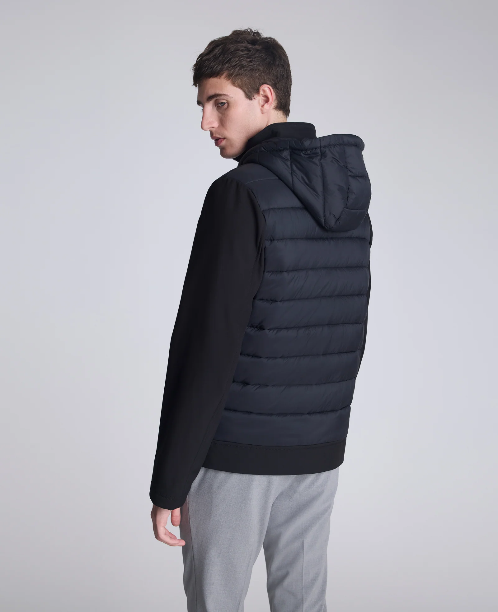 Mixed Media Hooded Soft Shell Jacket - Image 2