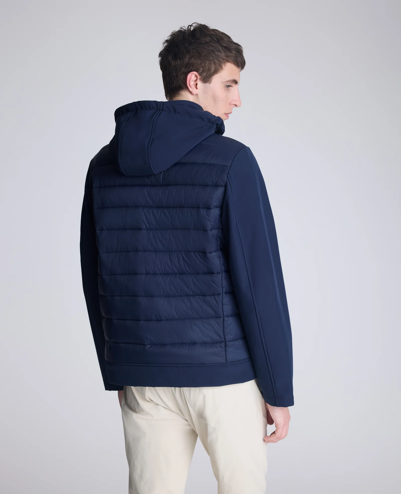Mixed Media Hooded Soft Shell Jacket - Image 2