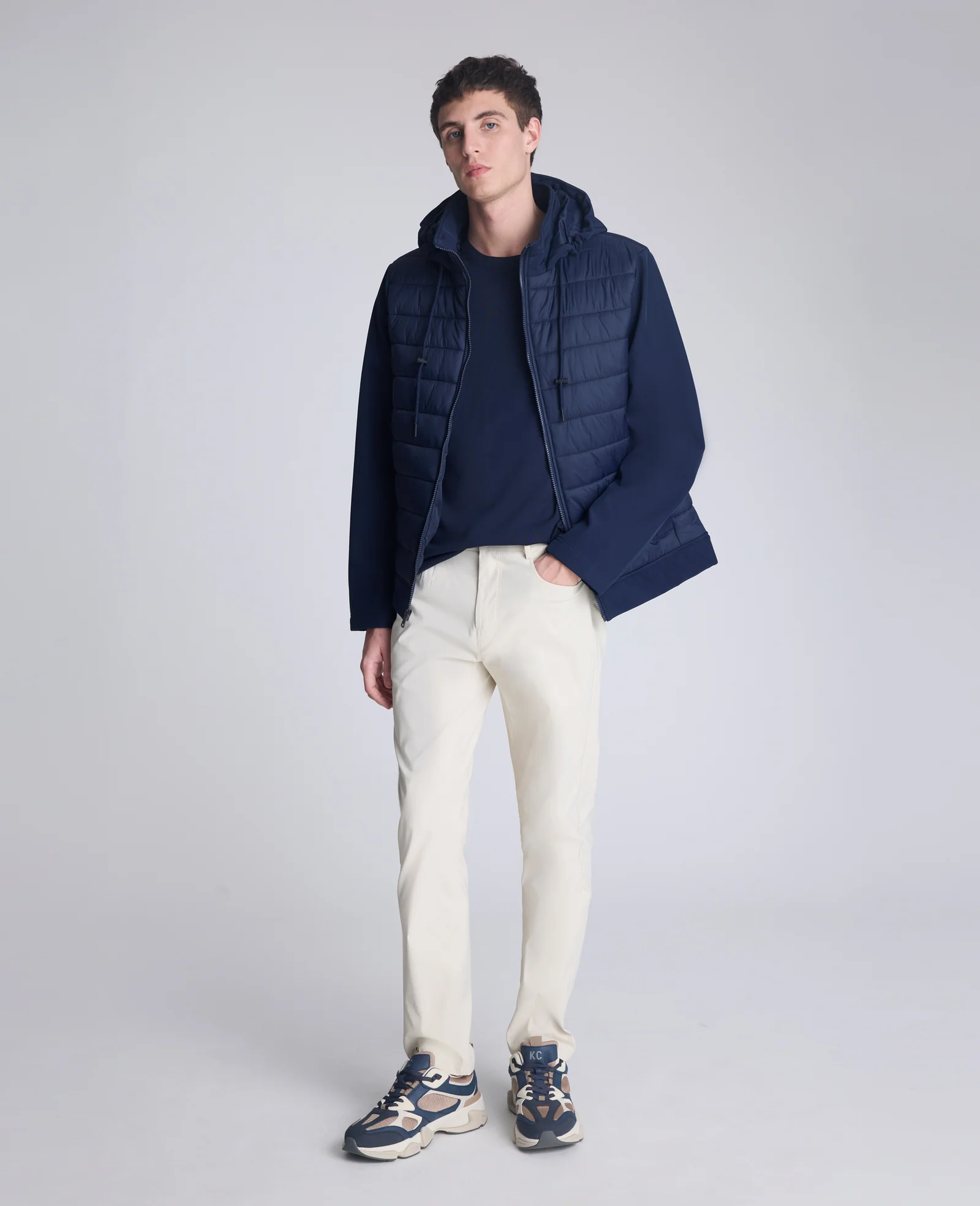 Mixed Media Hooded Soft Shell Jacket - Image 4