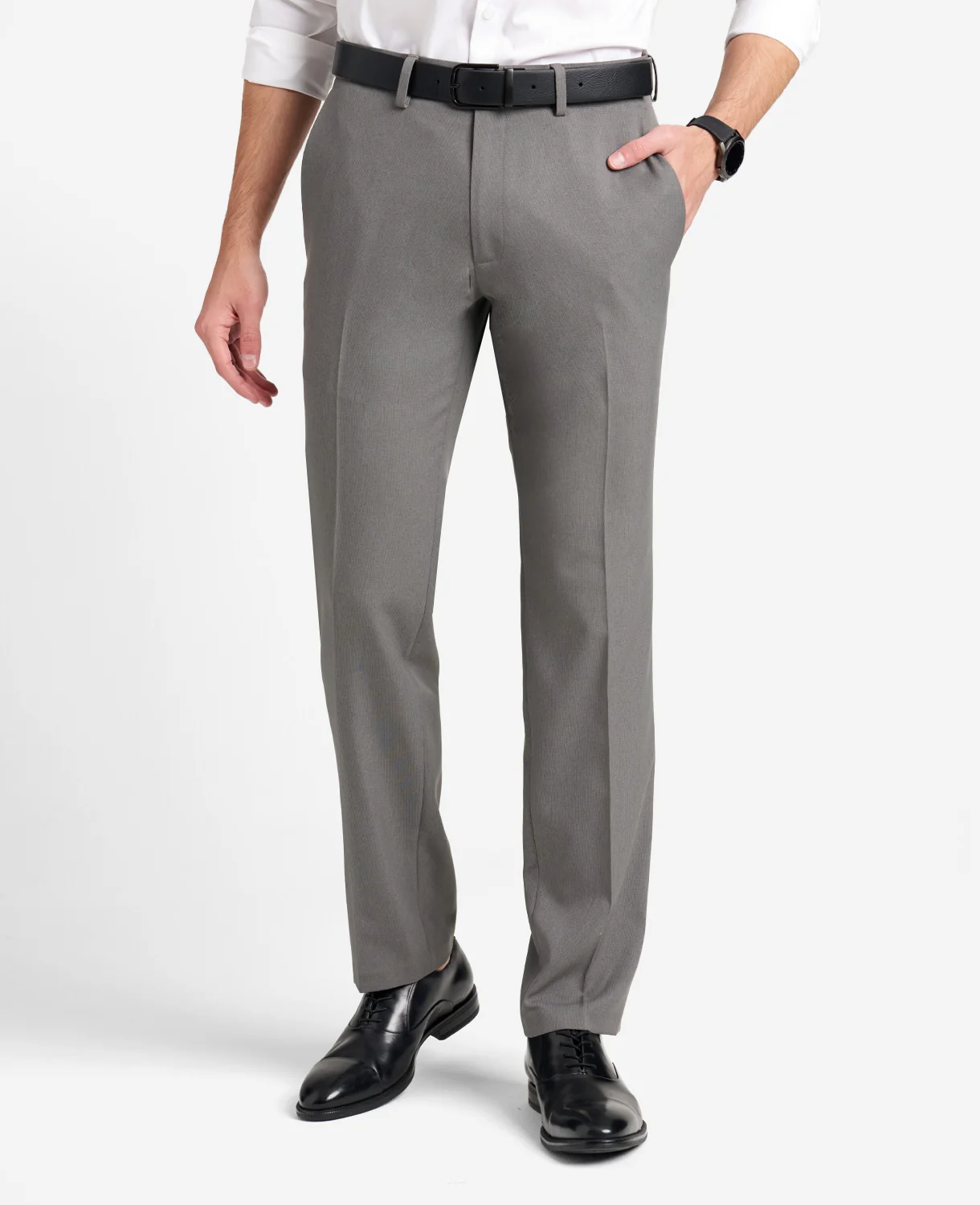 Modern-Fit Micro Check Stretch Trouser - Image 4