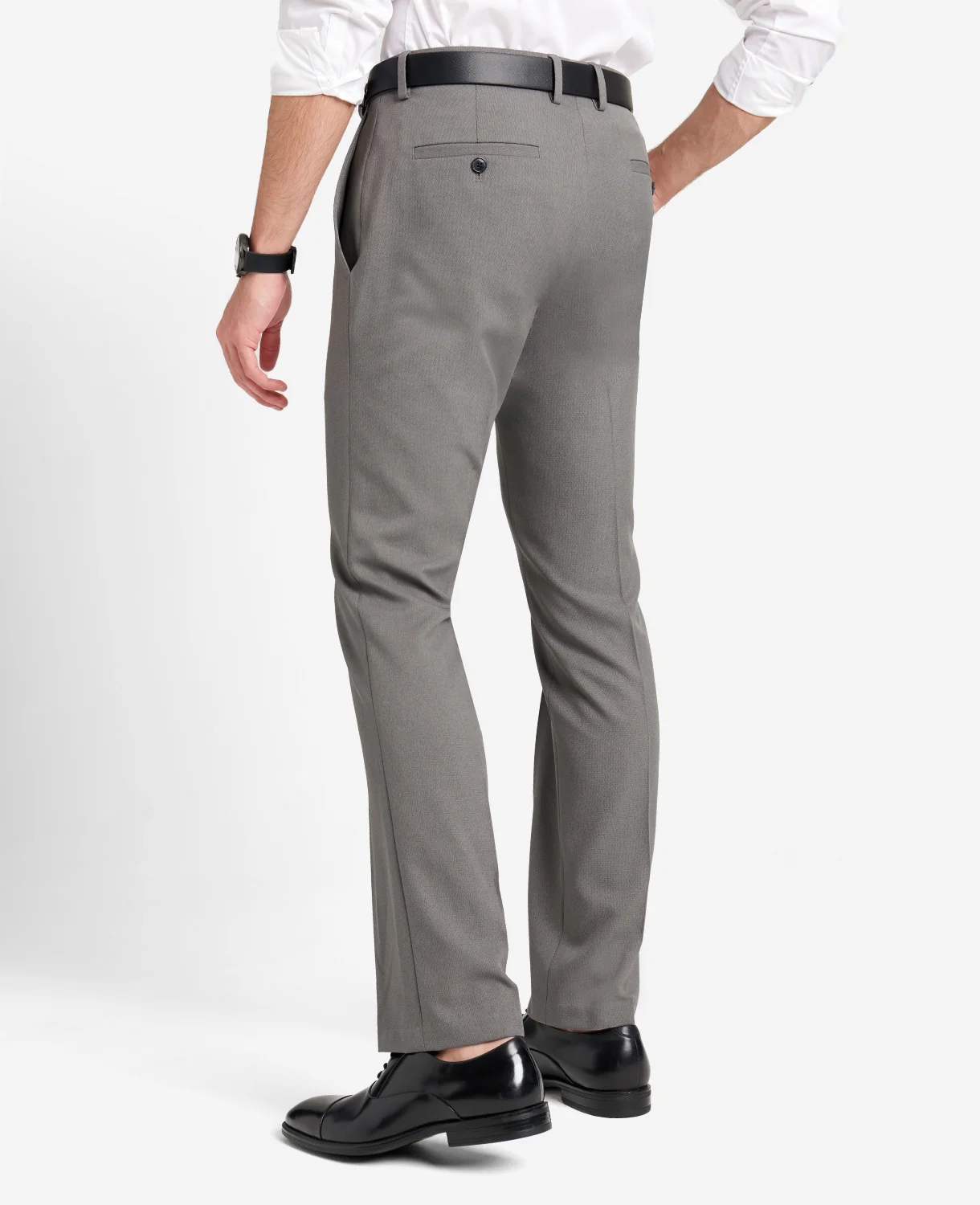 Modern-Fit Micro Check Stretch Trouser - Image 5