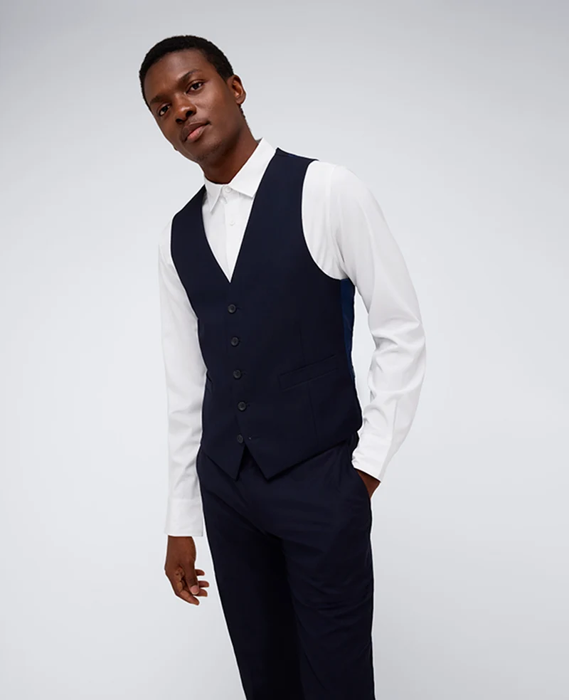 Kenneth Cole Reaction Ready Flex Slim-Fit Suit Separate Vest - Image 3