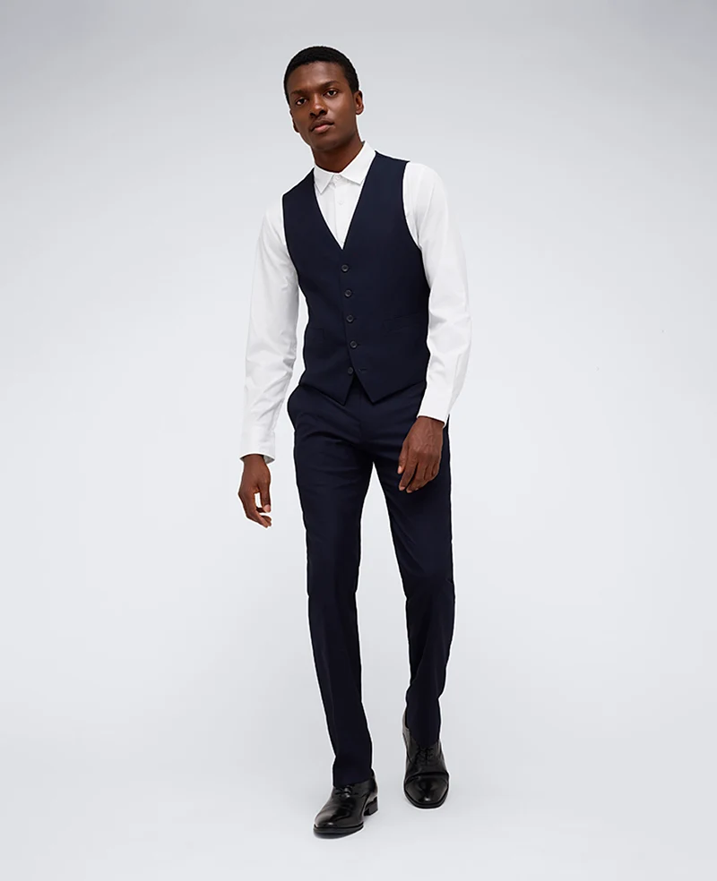 Kenneth Cole Reaction Ready Flex Slim-Fit Suit Separate Vest - Image 4