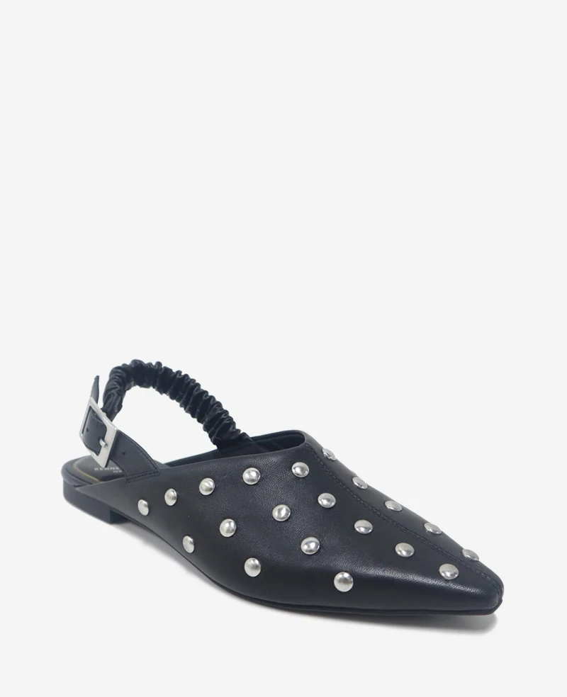 Nicola Studded Leather Slingback Sandal - Image 3