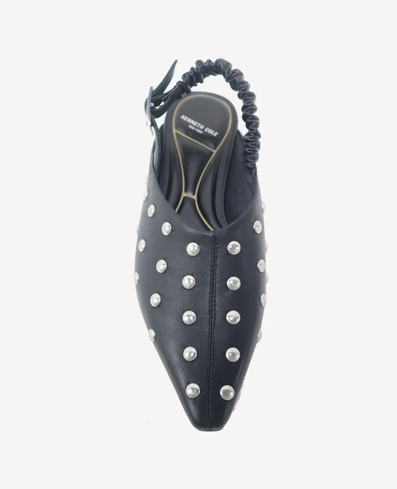 Nicola Studded Leather Slingback Sandal - Image 4