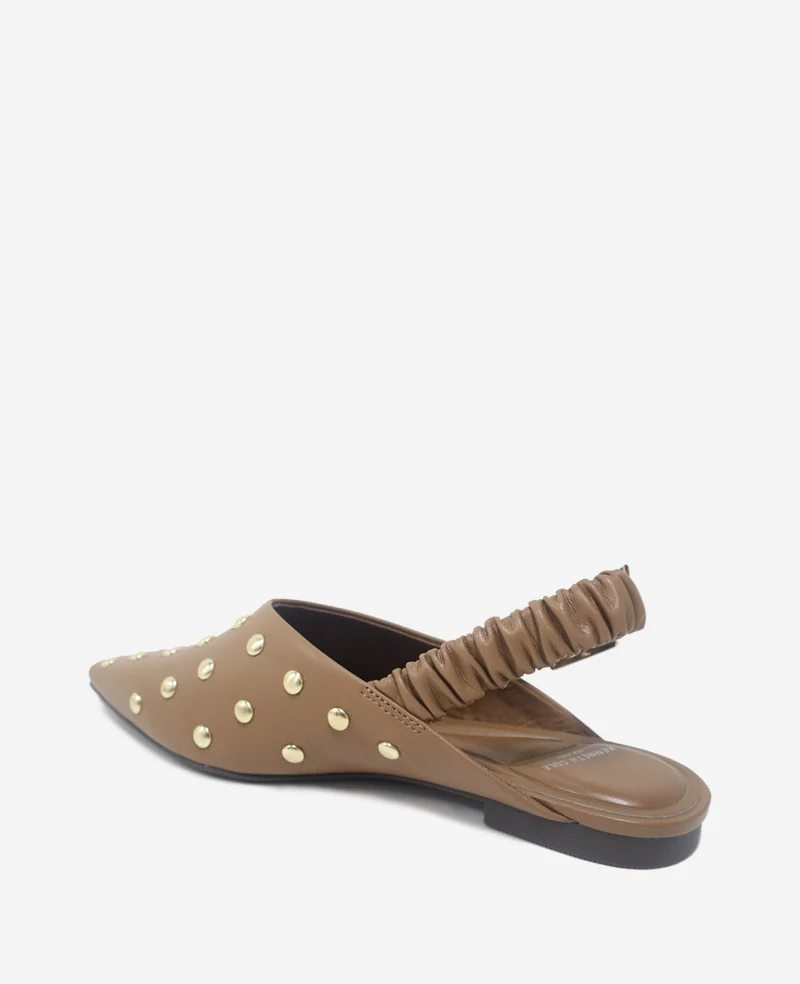 Nicola Studded Leather Slingback Sandal - Image 2