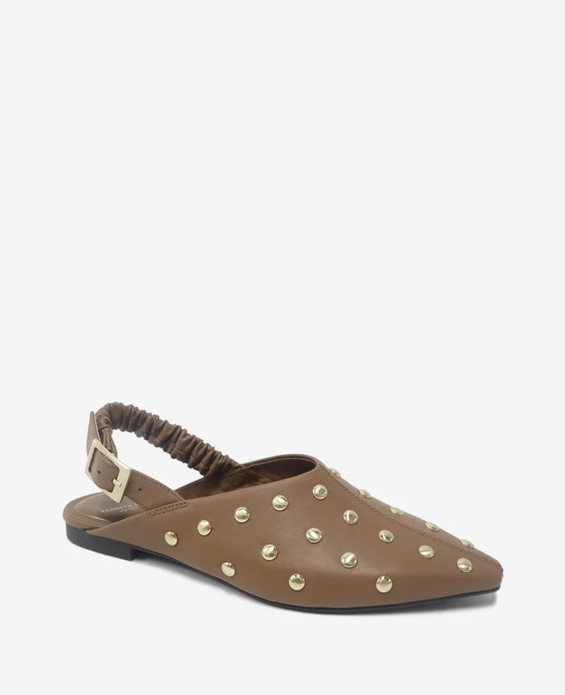 Nicola Studded Leather Slingback Sandal - Image 3