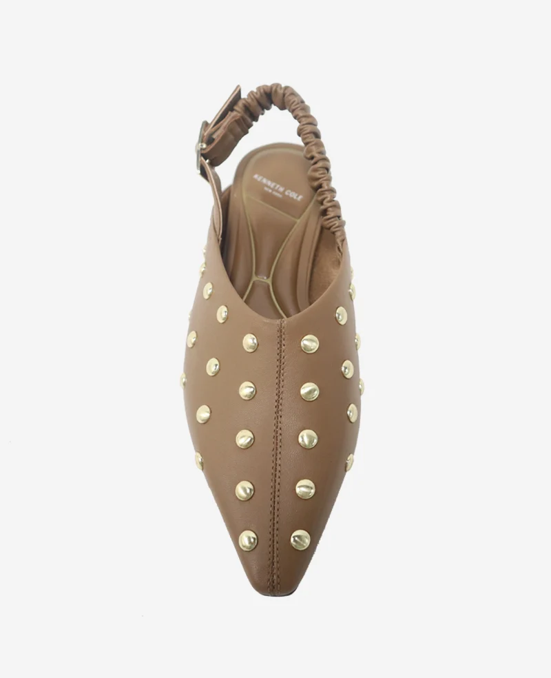Nicola Studded Leather Slingback Sandal - Image 4
