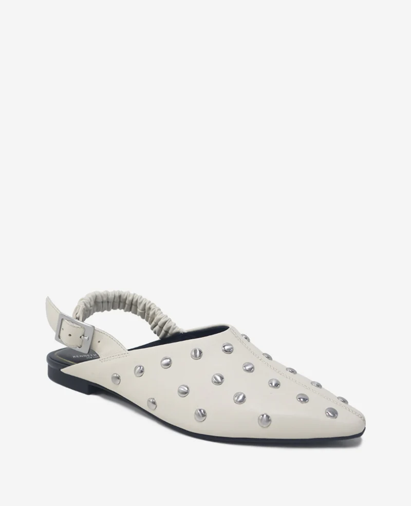 Nicola Studded Leather Slingback Sandal - Image 3