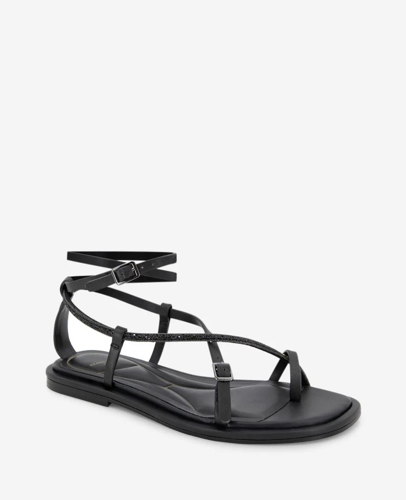 Paros Leather Beaded Sandal - Image 2