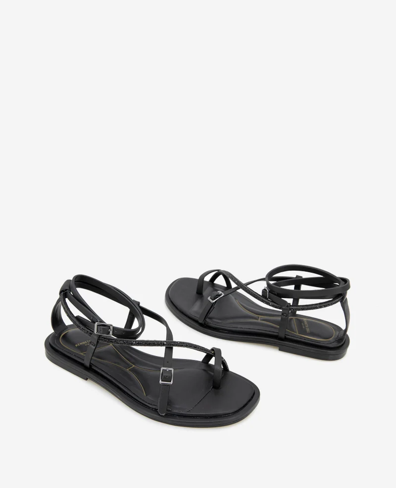 Paros Leather Beaded Sandal - Image 3