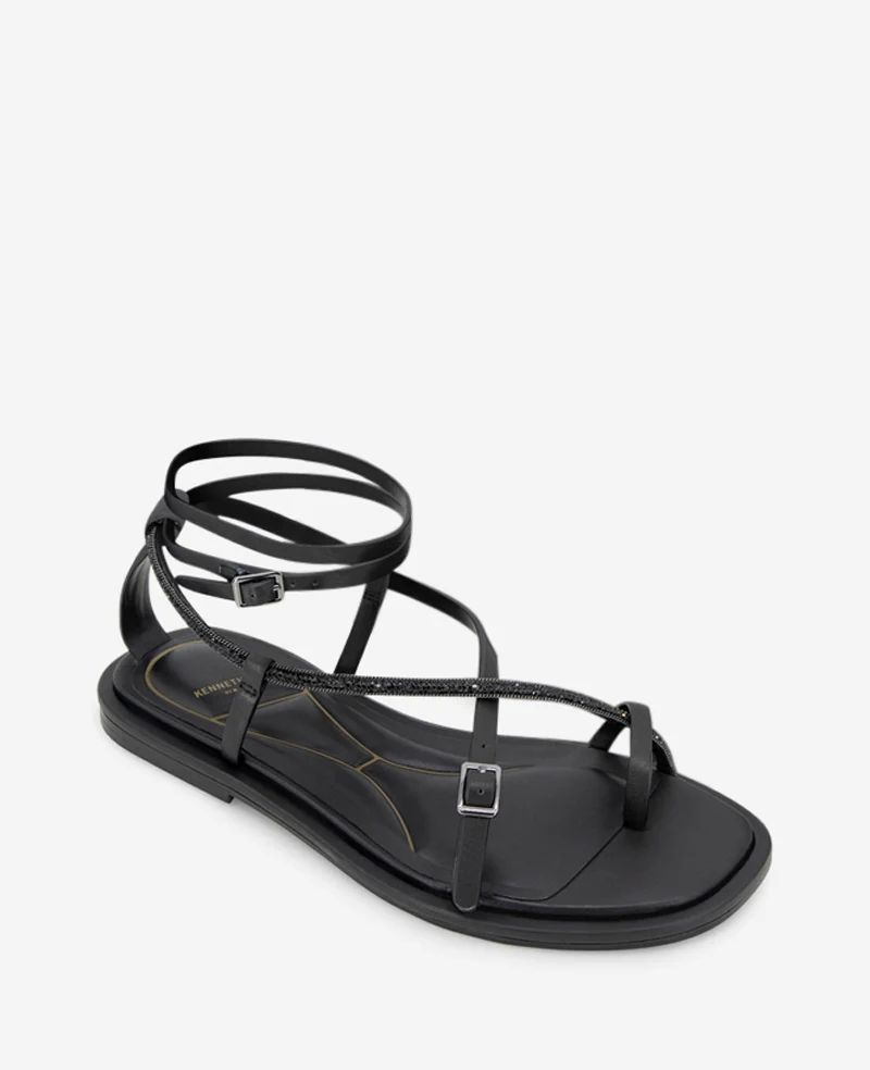 Paros Leather Beaded Sandal - Image 5