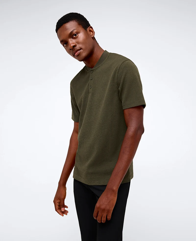 Performance Band-Collar Henley - Image 3