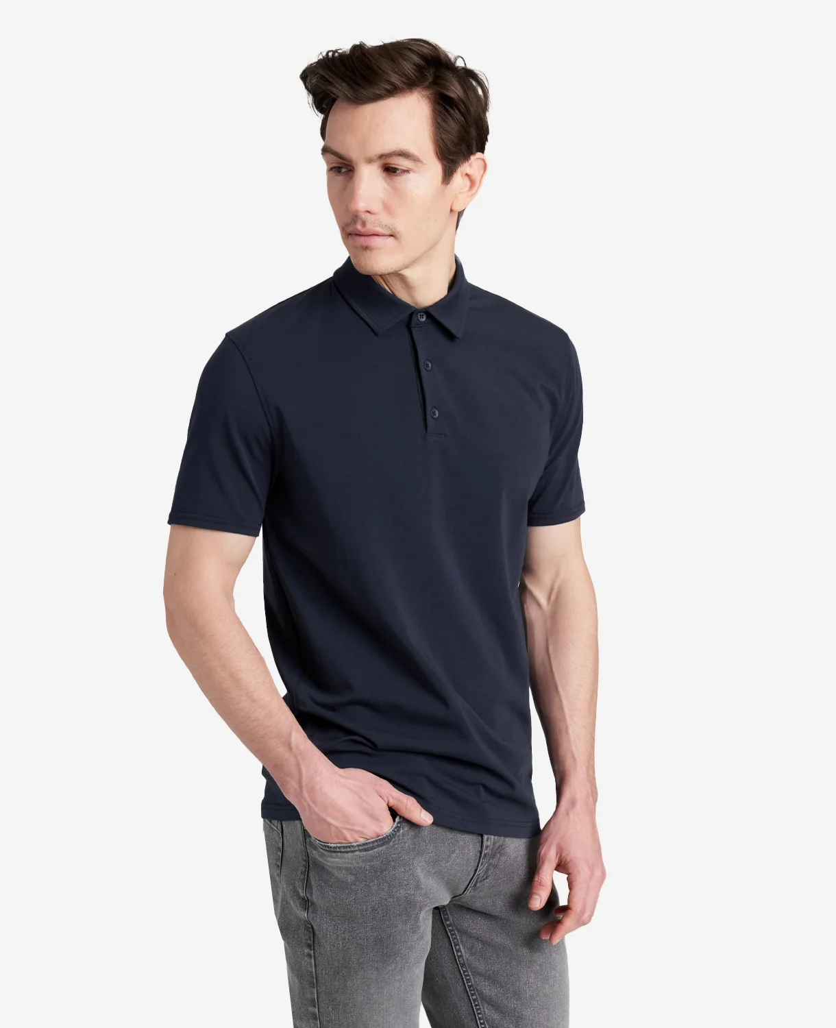Performance Button Polo Bundle | White, Light Blue, Navy - Image 2